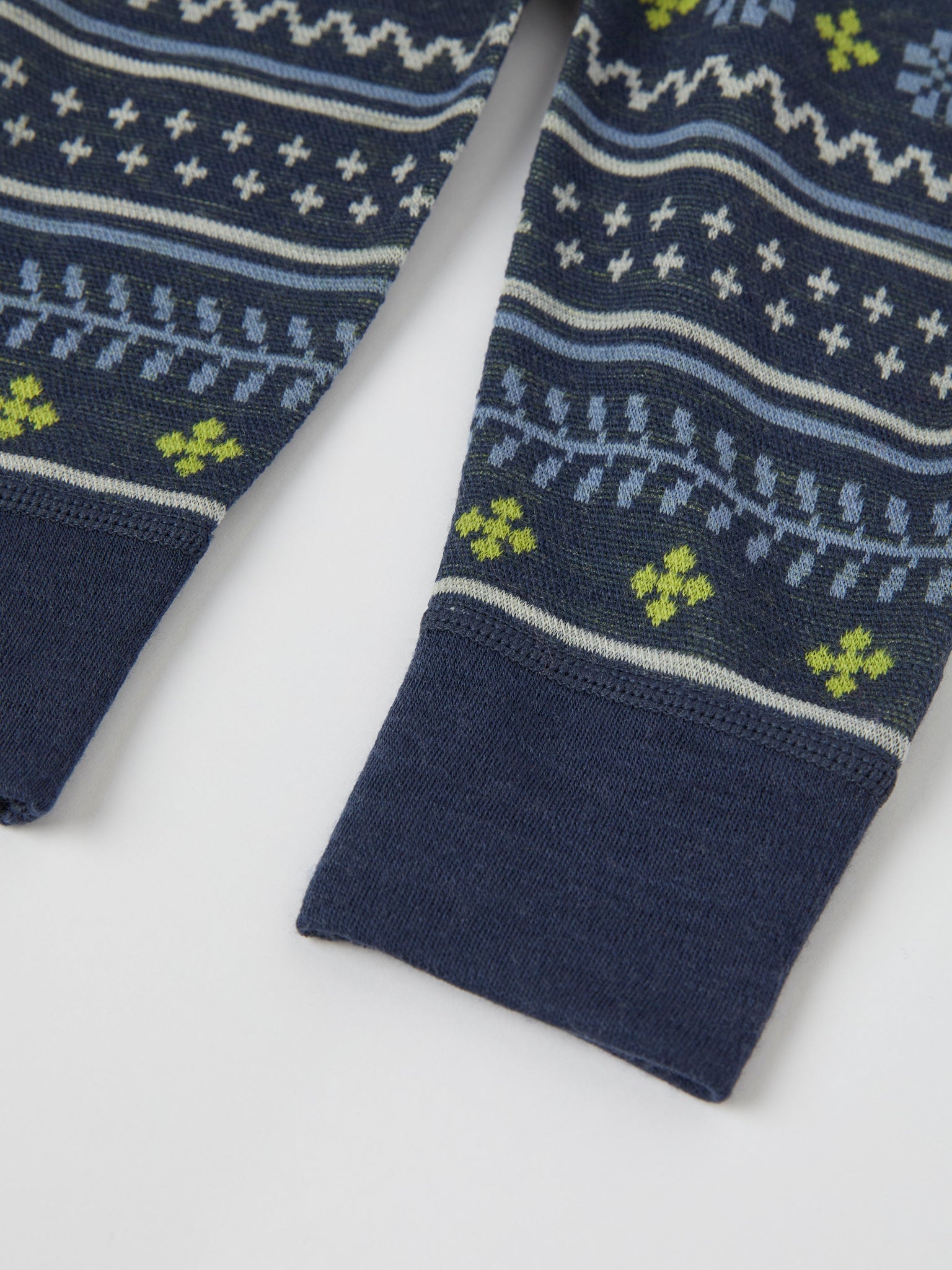 Blue Nordic Thermal Merino Kids Leggings from the Polarn O. Pyret kidswear collection. Ethically produced kids outerwear.