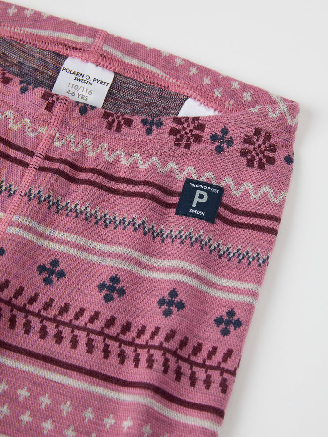 Nordic Thermal Merino Kids Leggings from the Polarn O. Pyret kidswear collection. The best ethical kids outerwear.