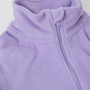 Purple Kids Thermal Fleece Zip Top from the Polarn O. Pyret kidswear collection. Ethically produced kids outerwear.