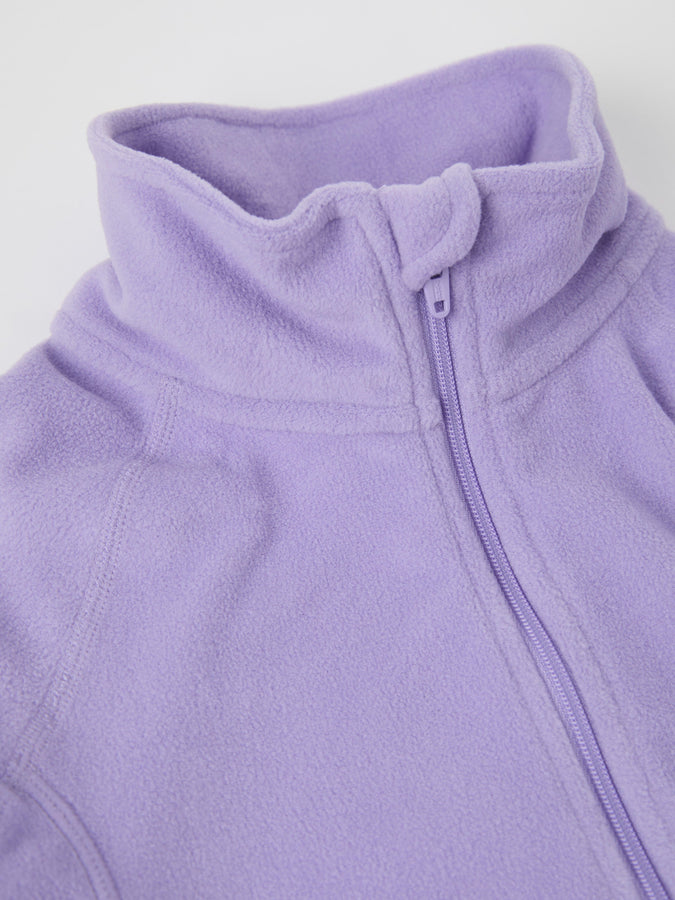 Purple Kids Thermal Fleece Zip Top from the Polarn O. Pyret kidswear collection. Ethically produced kids outerwear.