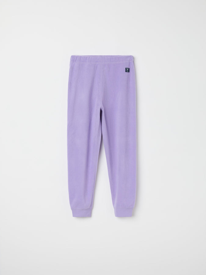 Purple Kids Thermal Fleece Trousers from the Polarn O. Pyret kidswear collection. The best ethical kids outerwear.