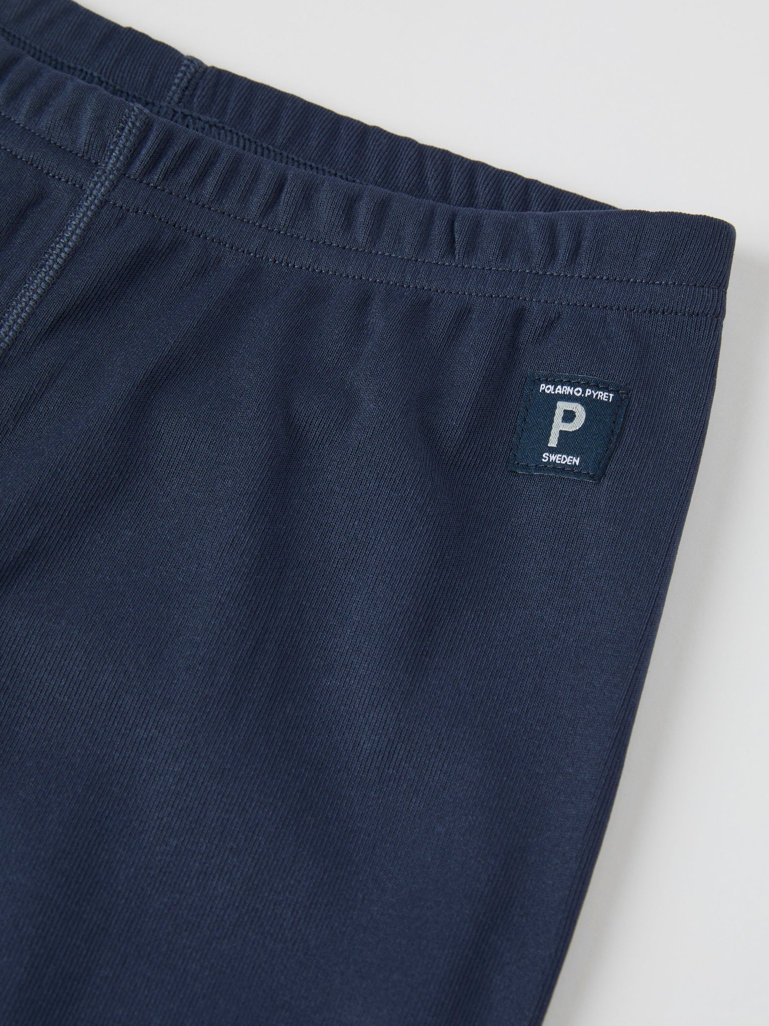 Blue Polyester Thermal Kids Leggings from the Polarn O. Pyret kidswear collection. Ethically produced kids outerwear.