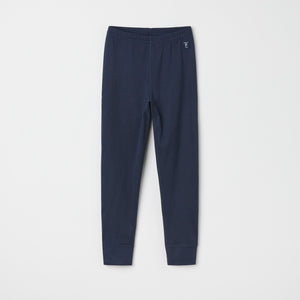 Blue Polyester Thermal Kids Leggings from the Polarn O. Pyret kidswear collection. Ethically produced kids outerwear.