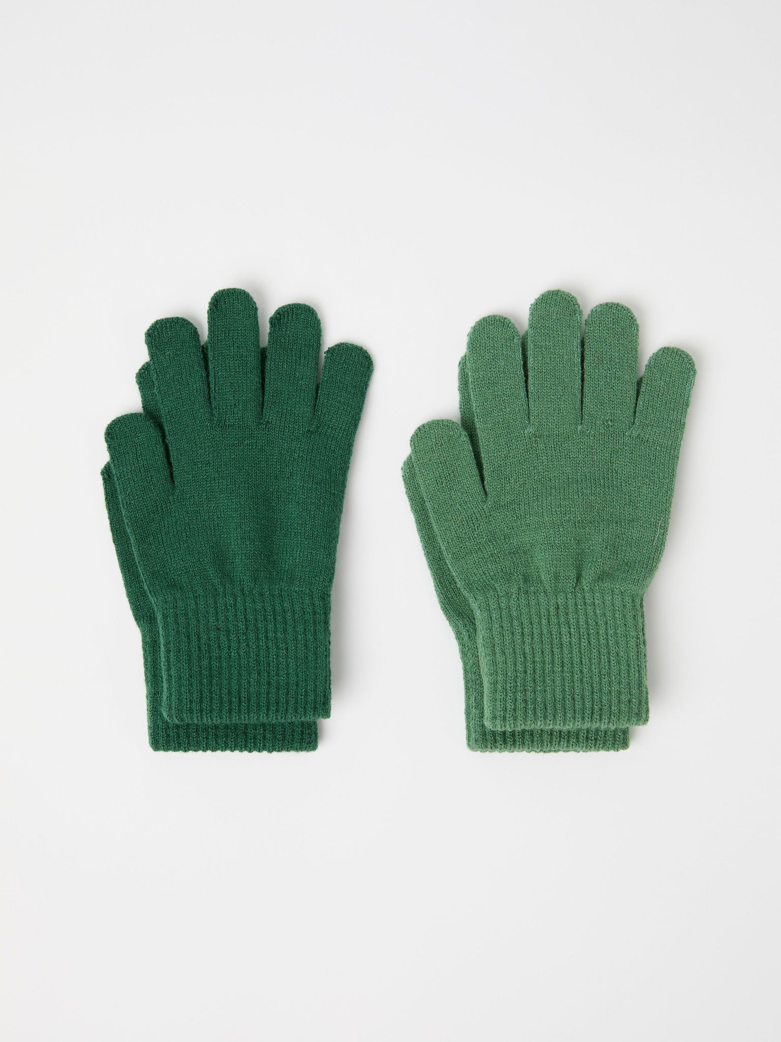 Green Two Pack Kids Magic Gloves from the Polarn O. Pyret kidswear collection. The best ethical kids outerwear.