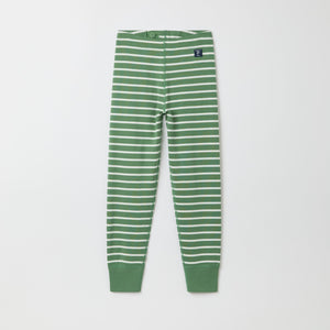 Green Striped Kids Leggings from Polarn O. Pyret kidswear. The best ethical kids clothes