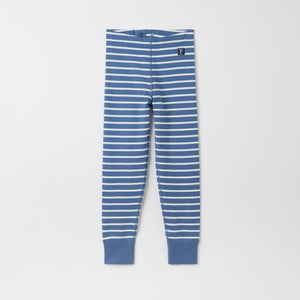 Blue Striped Kids Leggings from Polarn O. Pyret kidswear. Clothes made using sustainably sourced materials.