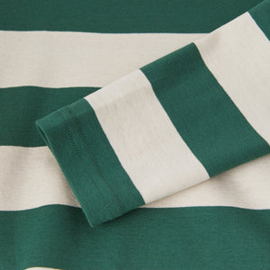 Green Block Stripe Kids Top from Polarn O. Pyret kidswear. Ethically produced kids clothing.