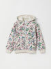 Apple Blossom Print Kids Hoodie from Polarn O. Pyret kidswear. Nordic kids clothes made from sustainable sources.