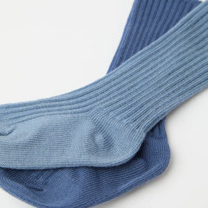 Two Pack Blue Baby Socks from the Polarn O. Pyret baby collection. Nordic kids clothes made from sustainable sources.