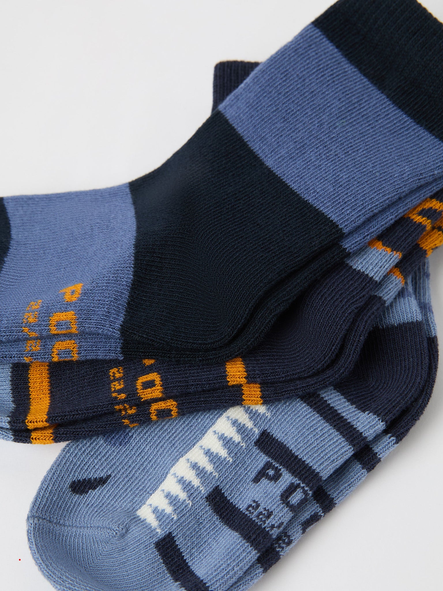 Three Pack Kids Socks from Polarn O. Pyret kidswear. Clothes made using sustainably sourced materials.