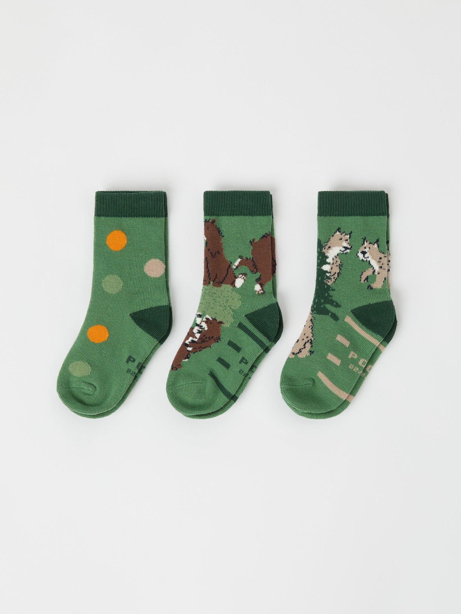 Three Pack Kids Socks from Polarn O. Pyret kidswear. Ethically produced kids clothing.