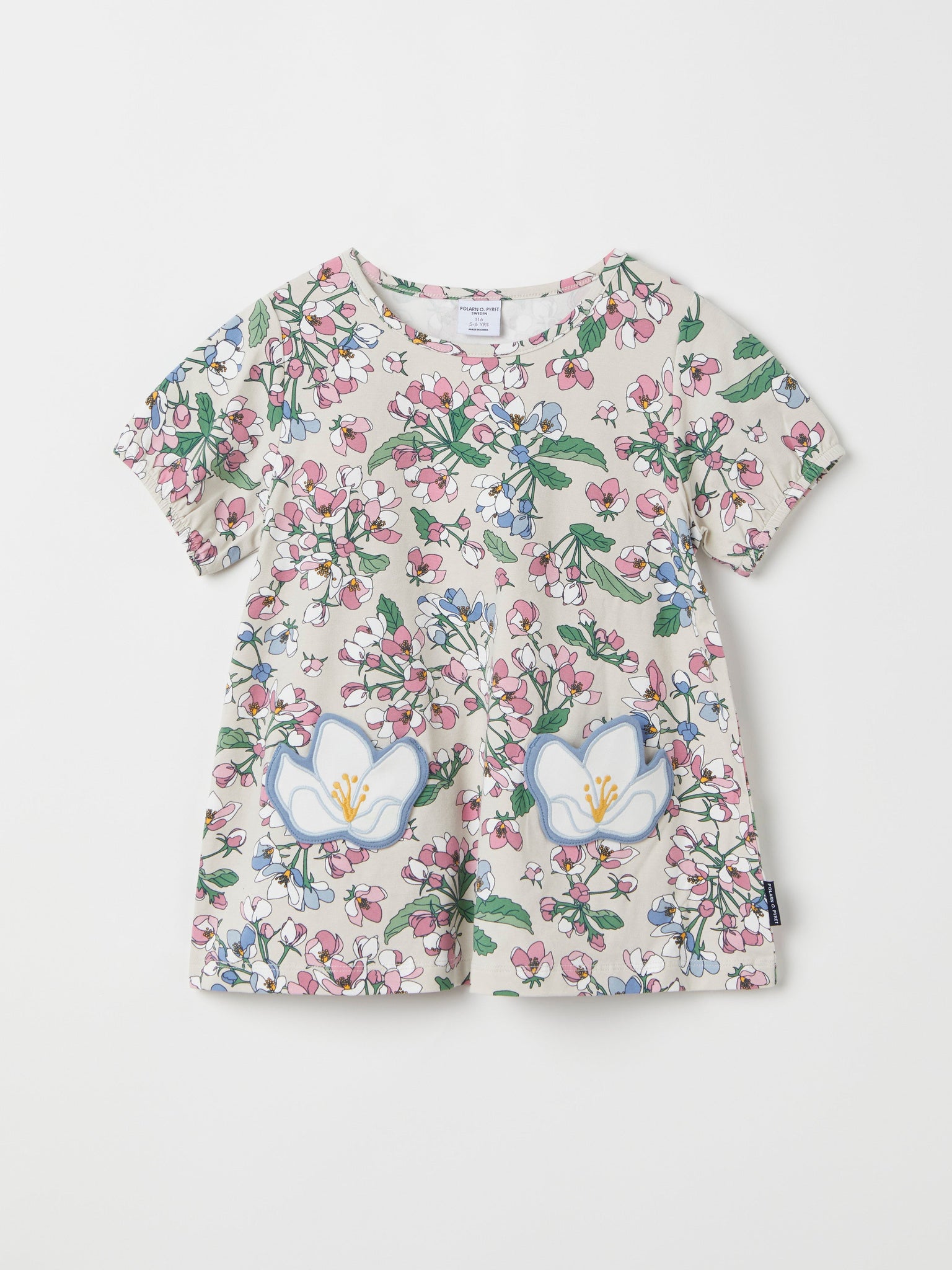 Bunny Print Wraparound Babygrow from the Polarn O. Pyret baby collection. Ethically produced kids clothing.