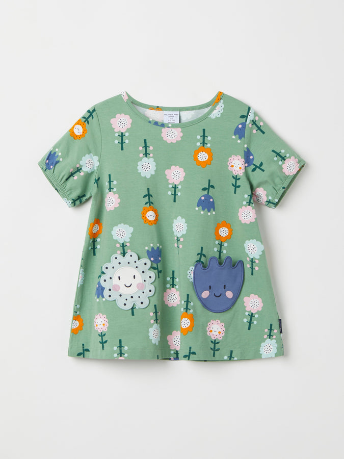 Flower Pocket  Kids Top from Polarn O. Pyret kidswear. Nordic kids clothes made from sustainable sources.