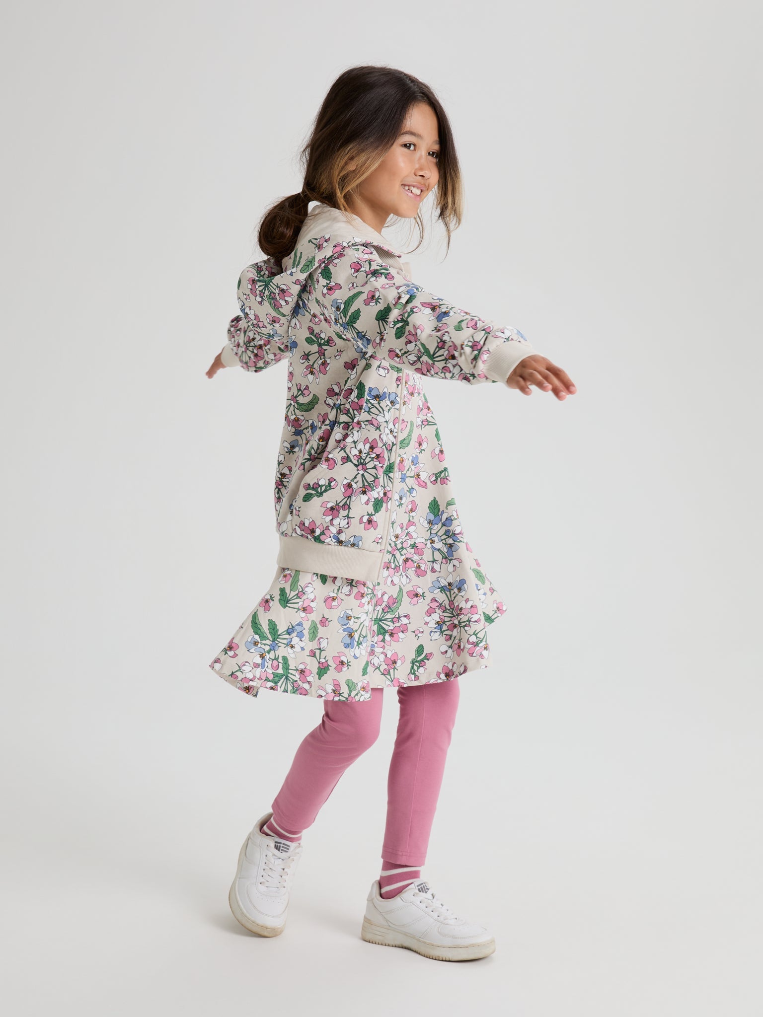 Apple Blossom Print Kids Dress 5-6y / 116