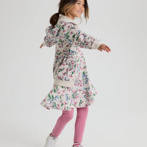 Apple Blossom Print Kids Dress 5-6y / 116