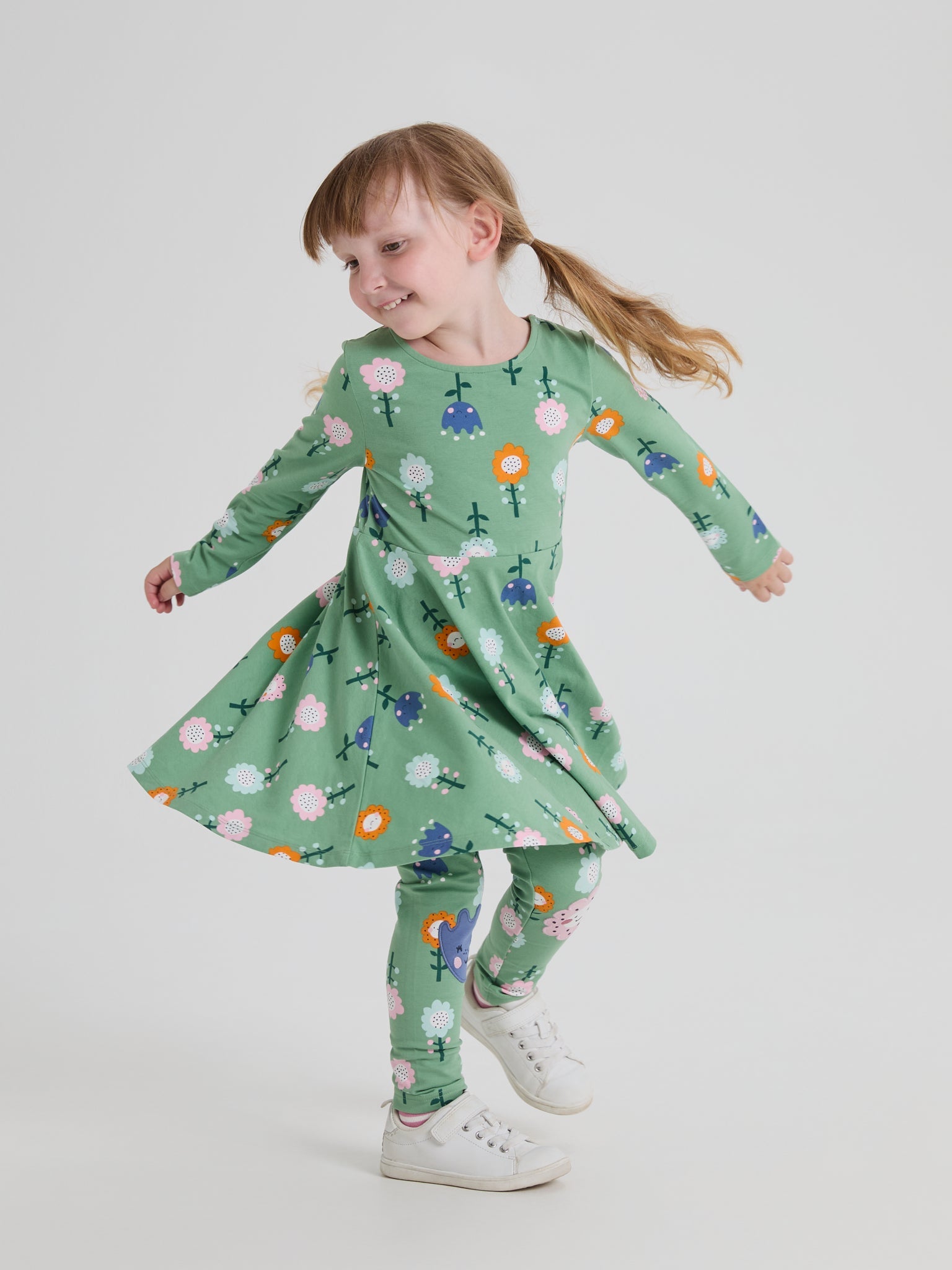 Colourful Flowers Print Kids Dress 5-6y / 116