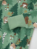 Cotton Babygrow with Forest Print  from the Polarn O. Pyret baby collection. Nordic kids clothes made from sustainable sources.