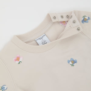 Apple Blossom Print Baby Fleece from the Polarn O. Pyret baby collection. The best ethical kids clothes