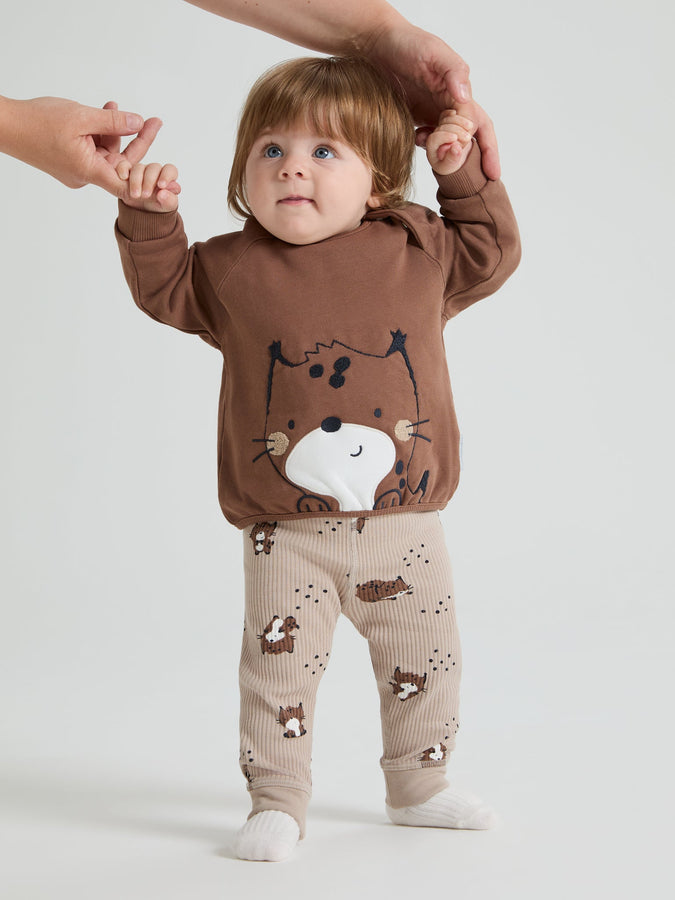 Lynx Applique Baby Sweatshirt 4-6m / 68