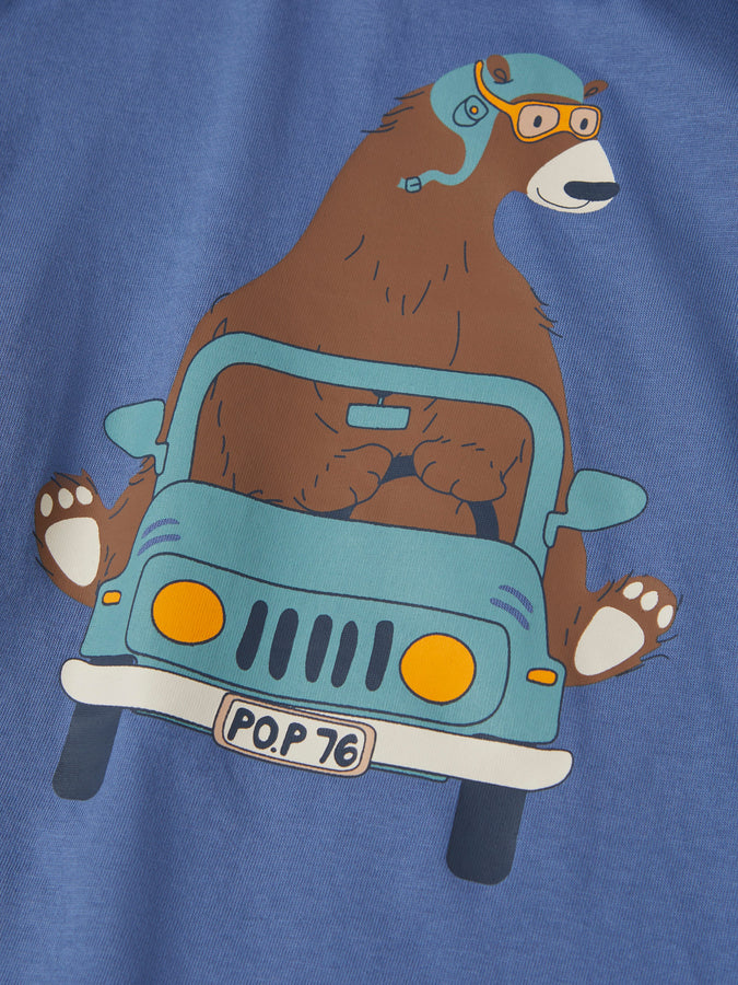Organic Cotton Bear Print T-Shirt from Polarn O. Pyret kidswear. The best ethical kids clothes