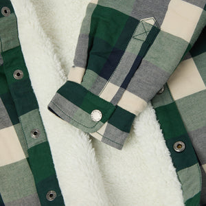 Fleece Lined Check Kids Shirt from Polarn O. Pyret kidswear. Nordic kids clothes made from sustainable sources.