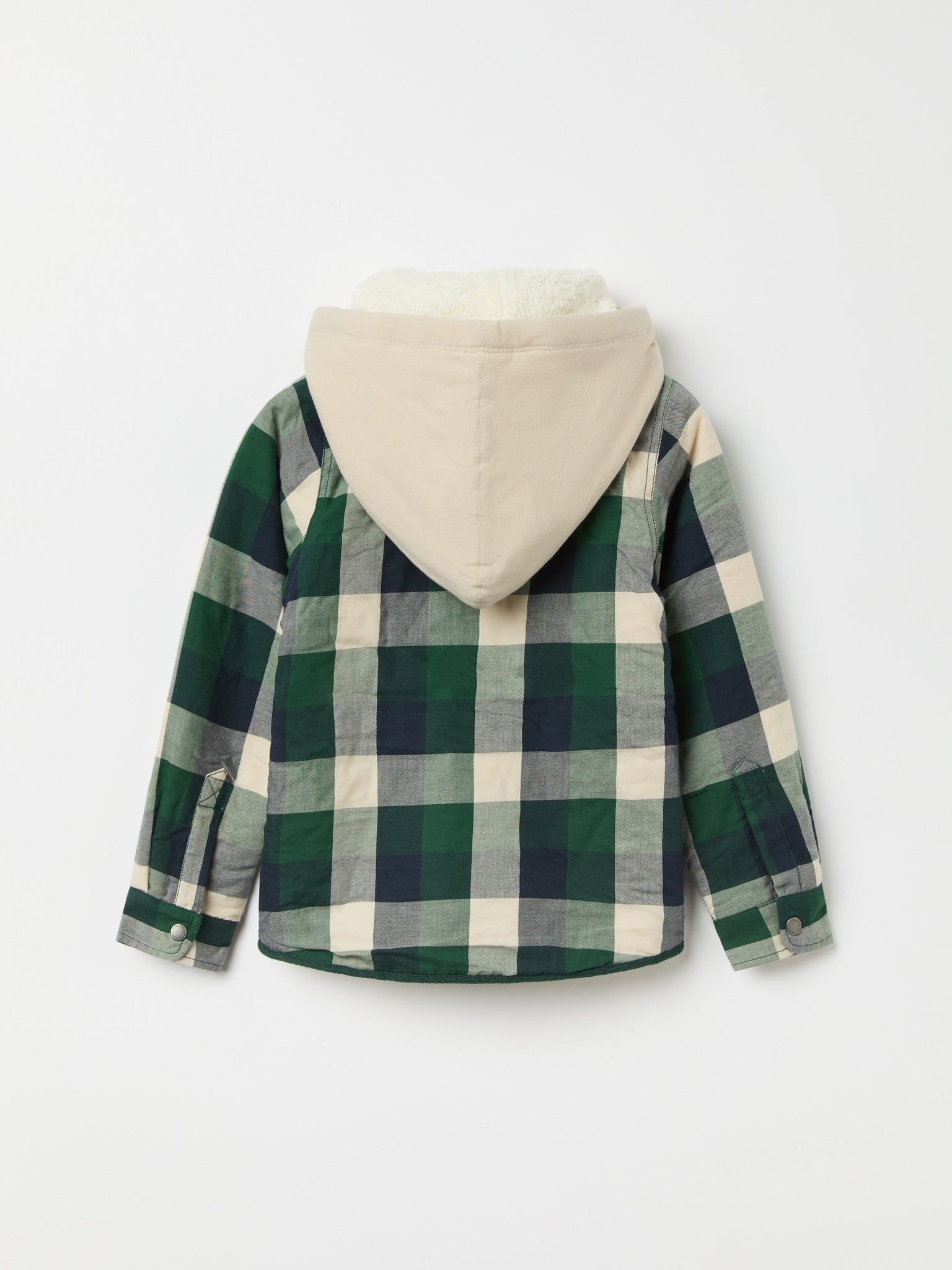 Fleece Lined Check Kids Shirt from Polarn O. Pyret kidswear. Nordic kids clothes made from sustainable sources.