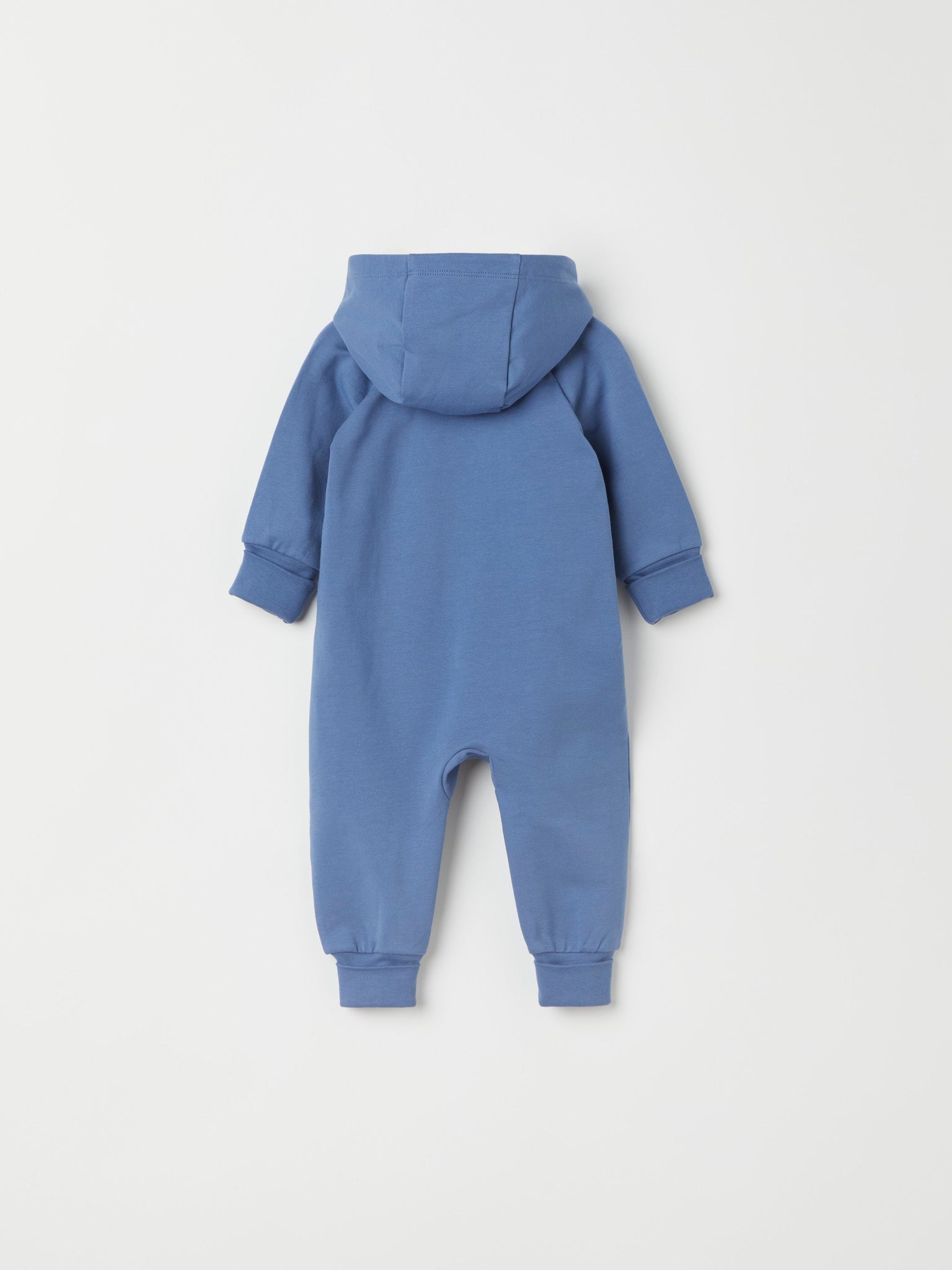 Blue Cotton Sweatshirt Baby All-in-one from the Polarn O. Pyret baby collection. Clothes made using sustainably sourced materials.