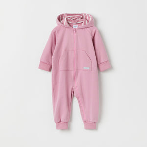 Pink Organic Cotton Sweatshirt Baby All-in-one from the Polarn O. Pyret baby collection. Ethically produced kids clothing.