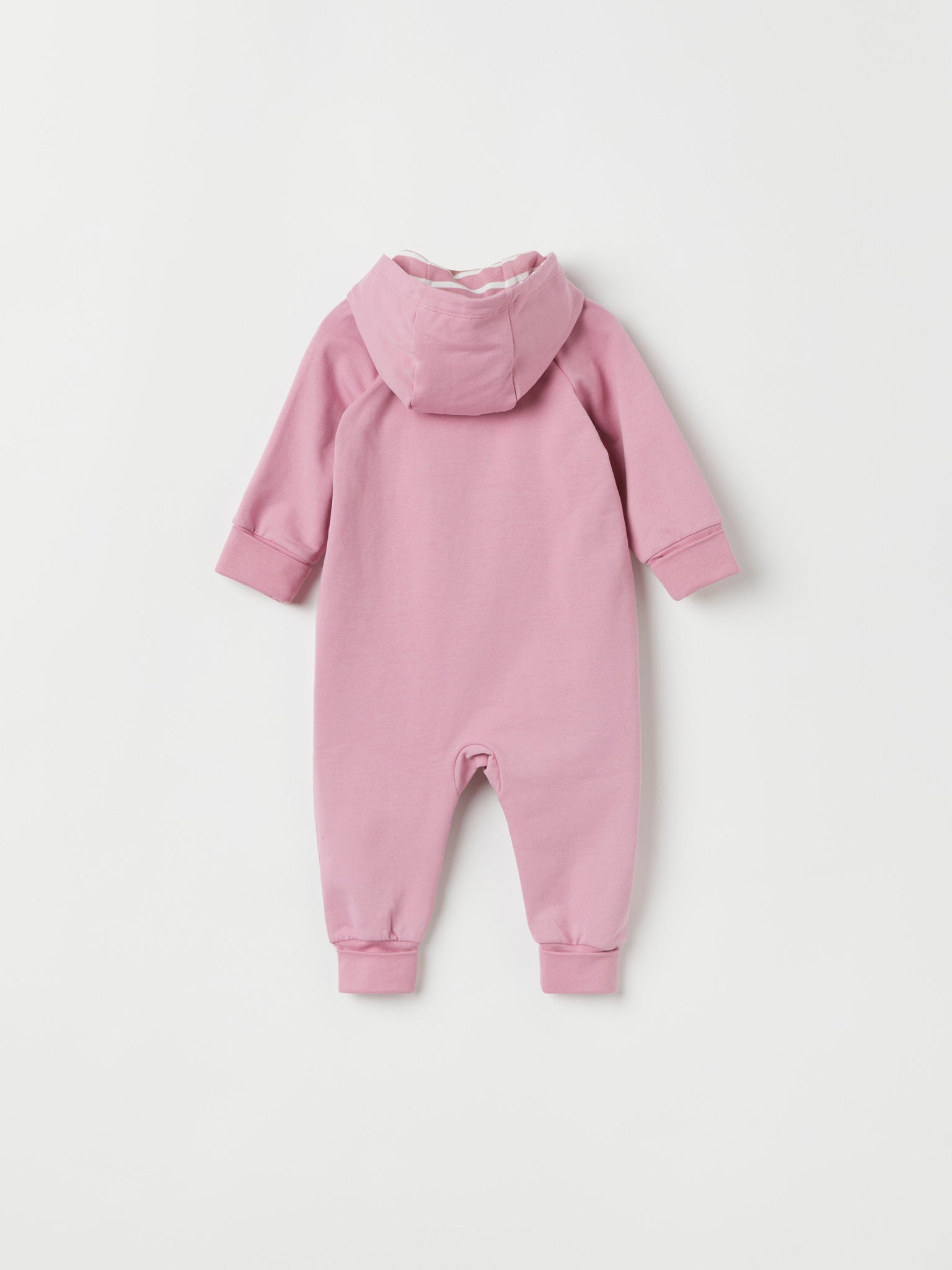 Pink Organic Cotton Sweatshirt Baby All-in-one from the Polarn O. Pyret baby collection. Ethically produced kids clothing.