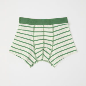 Striped Organic Cotton Boys Boxers from Polarn O. Pyret kidswear. Nordic kids clothes made from sustainable sources.