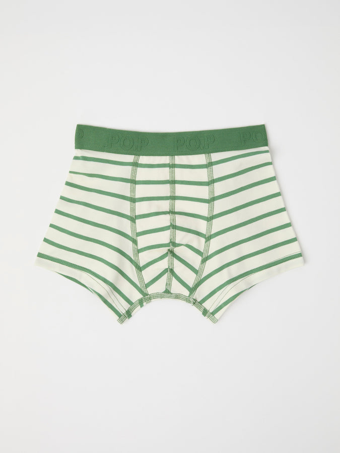 Striped Organic Cotton Boys Boxers from Polarn O. Pyret kidswear. Nordic kids clothes made from sustainable sources.