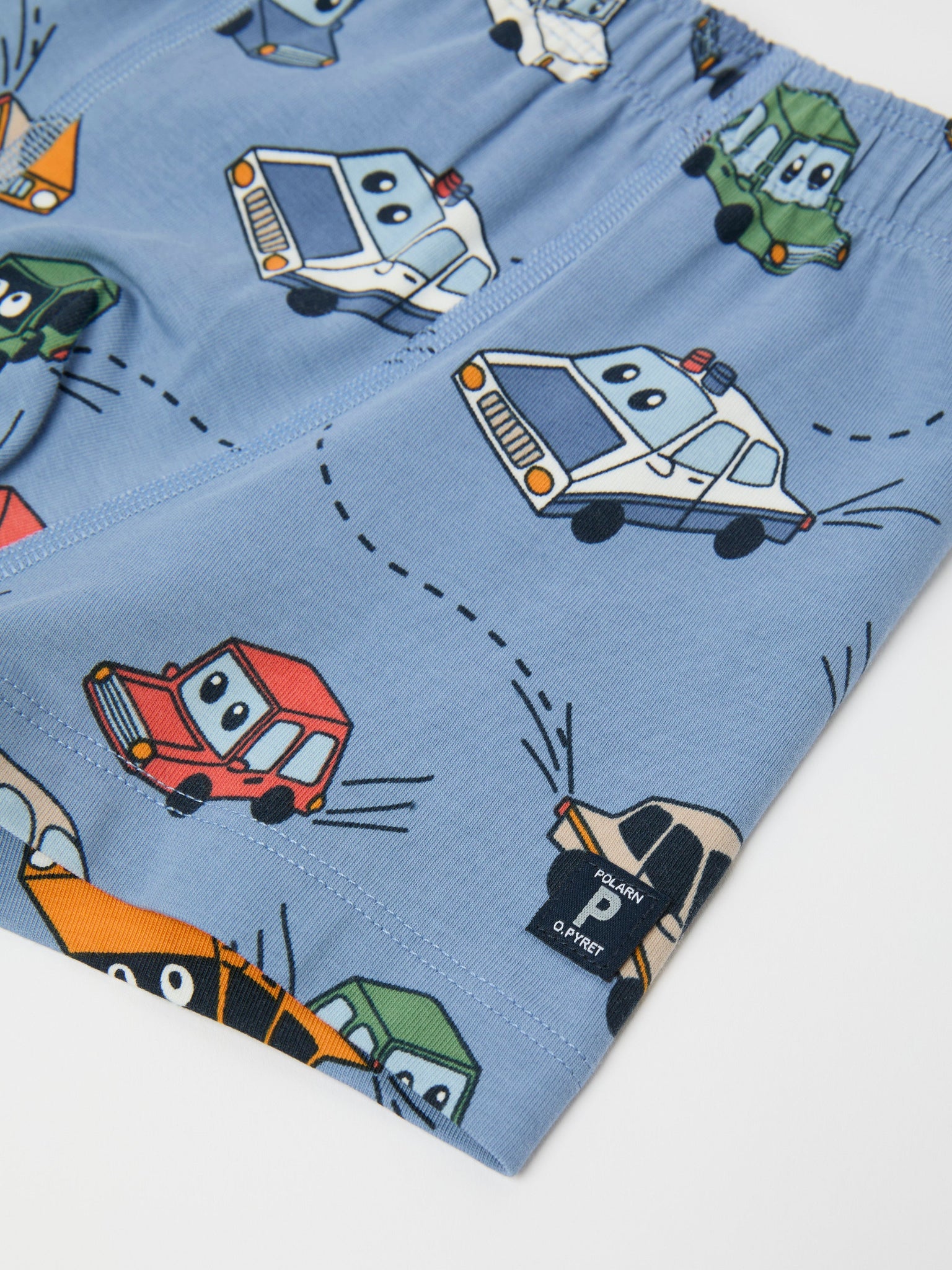 Cotton Boys Boxers with Car Print from Polarn O. Pyret kidswear. The best ethical kids clothes