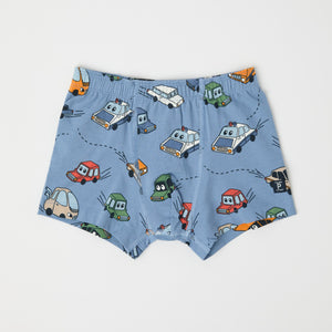 Cotton Boys Boxers with Car Print from Polarn O. Pyret kidswear. The best ethical kids clothes