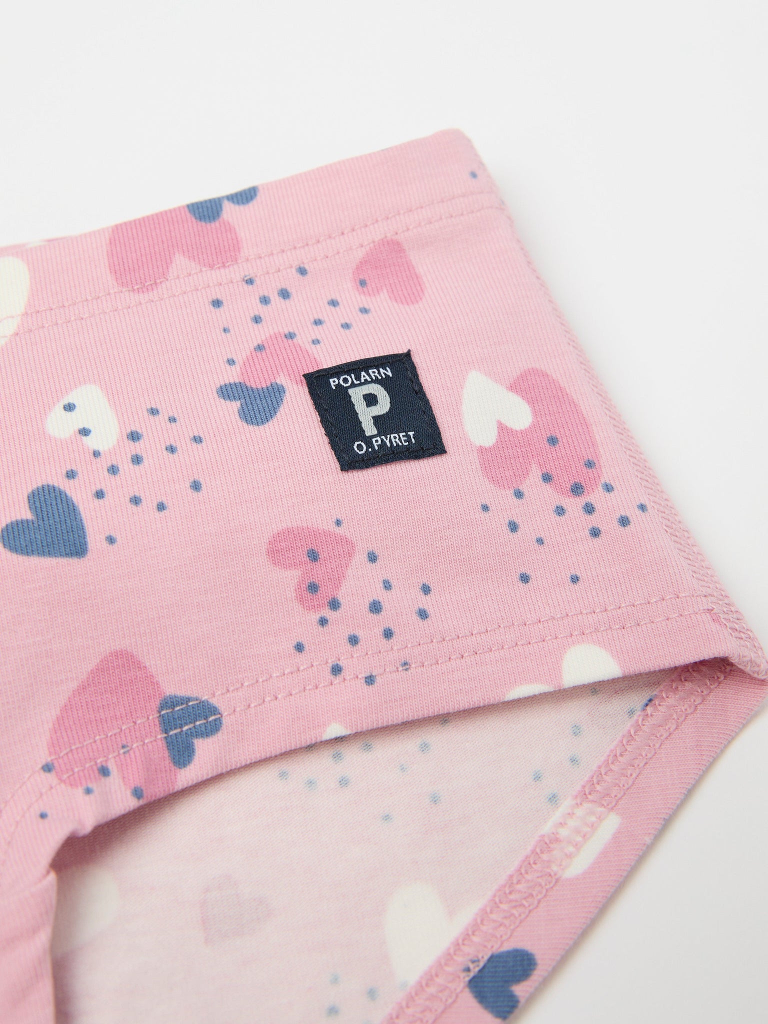 Girls Heart Print Hipster Briefs from Polarn O. Pyret kidswear. Ethically produced kids clothing.