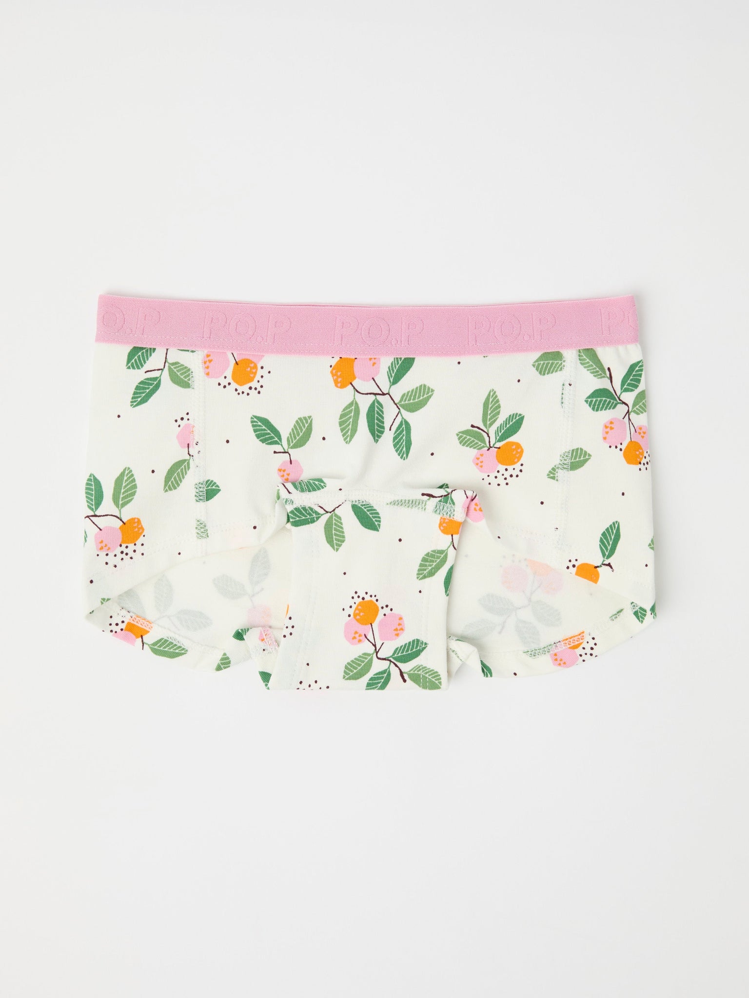 Girls Heart Print Boxer Briefs from Polarn O. Pyret kidswear. Nordic kids clothes made from sustainable sources.