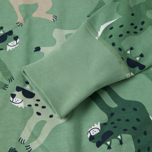 Lynx Print Kids Pyjamas from Polarn O. Pyret kidswear. Nordic kids clothes made from sustainable sources.