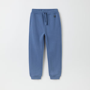 Blue Organic Kids Joggers from Polarn O. Pyret kidswear. Ethically produced kids clothing.