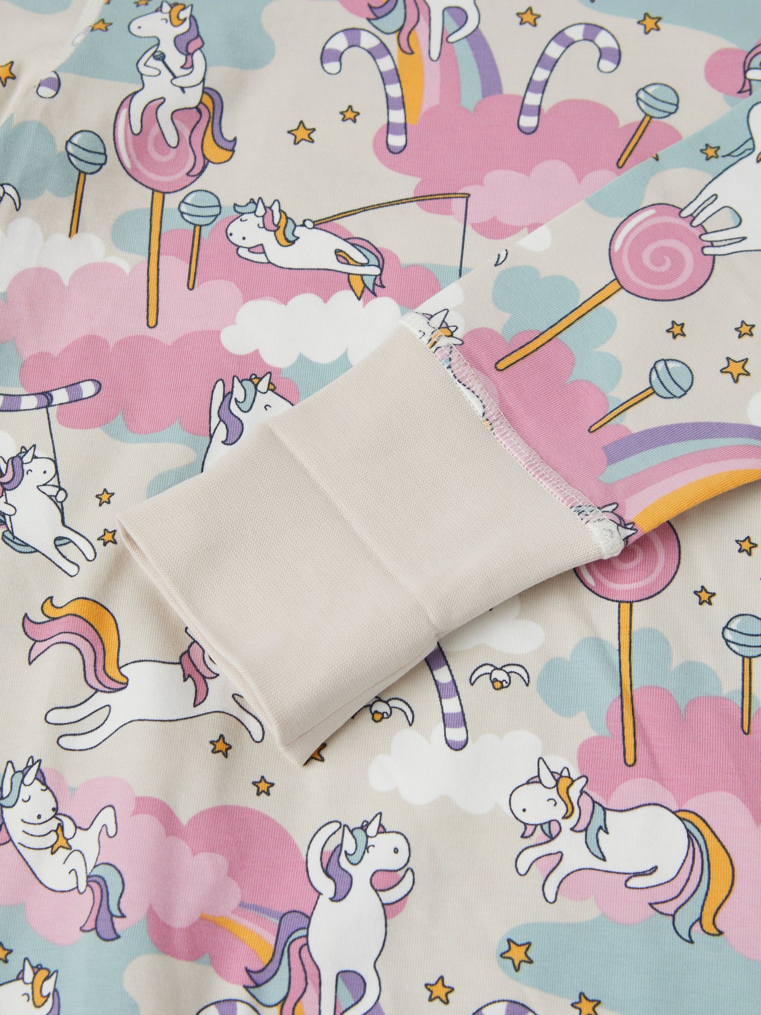 Unicorn Print Kids Pyjamas from Polarn O. Pyret kidswear. Clothes made using sustainably sourced materials.