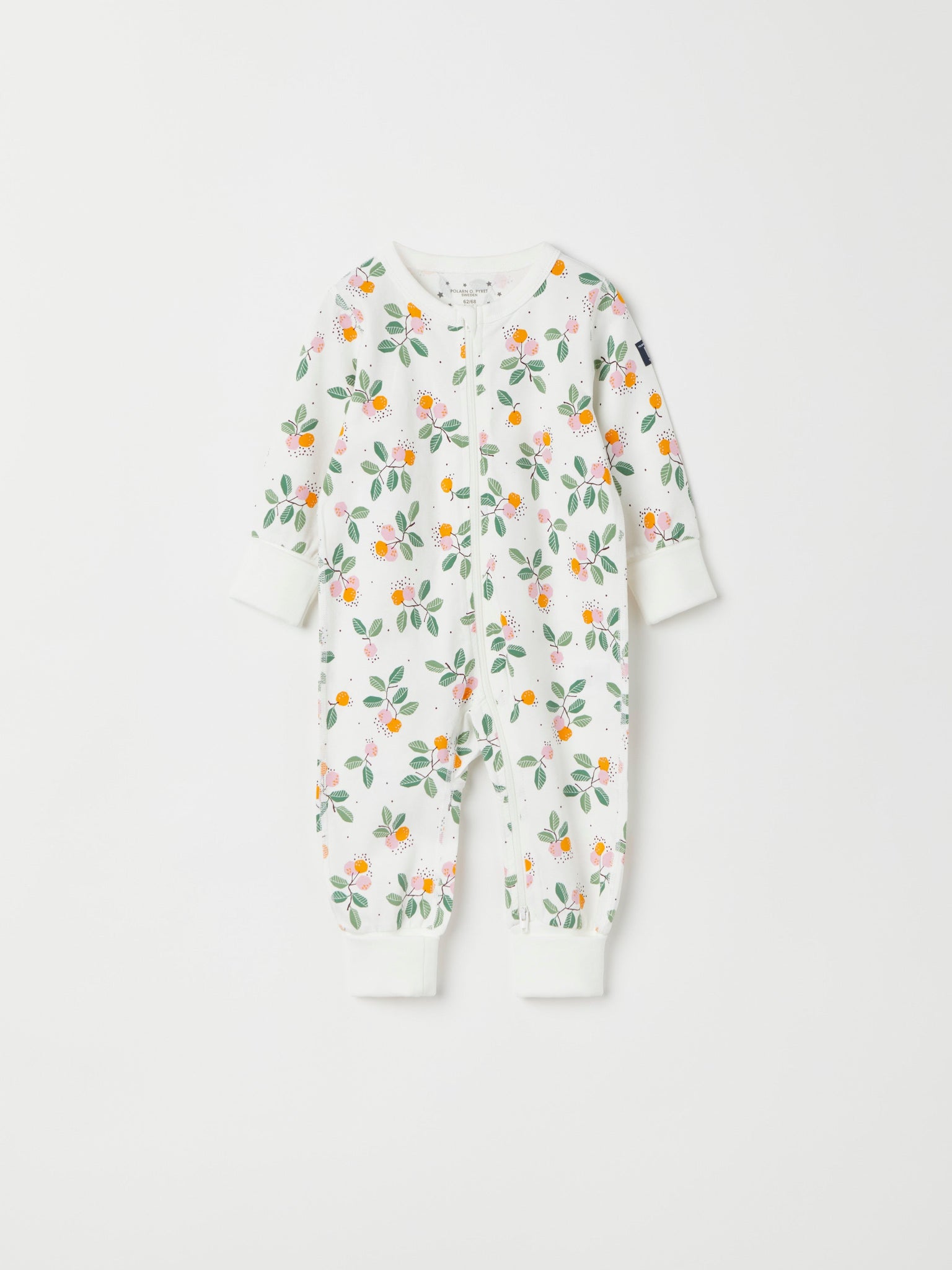 Heart  Print Cotton Baby Sleepsuit from the Polarn O. Pyret baby collection. The best ethical kids clothes