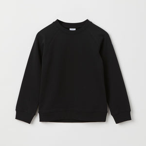 Black Kids Sweatshirt from Polarn O. Pyret kidswear. Ethically produced kids clothing.