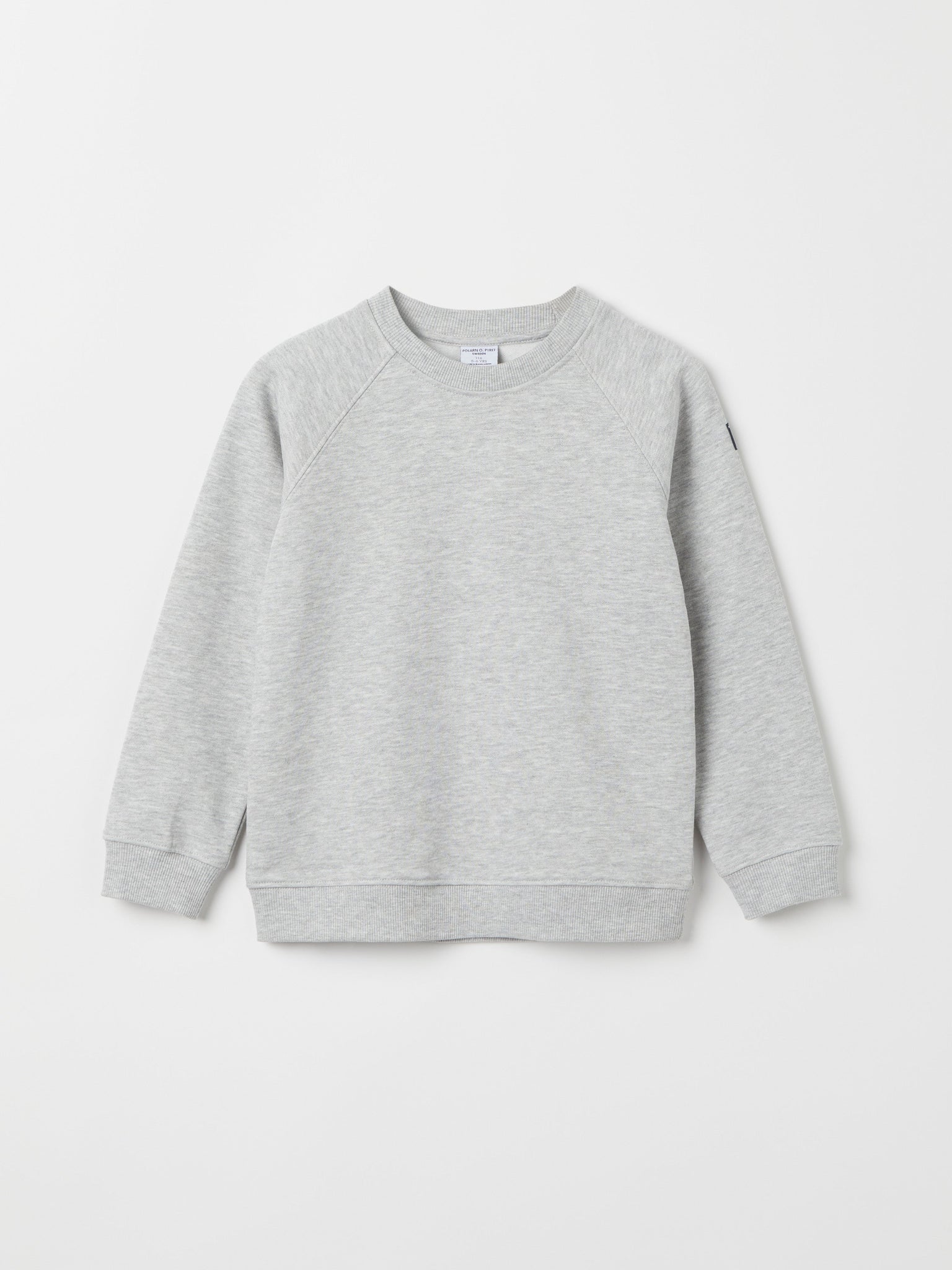 Grey Kids Sweatshirt from Polarn O. Pyret kidswear. Clothes made using sustainably sourced materials.