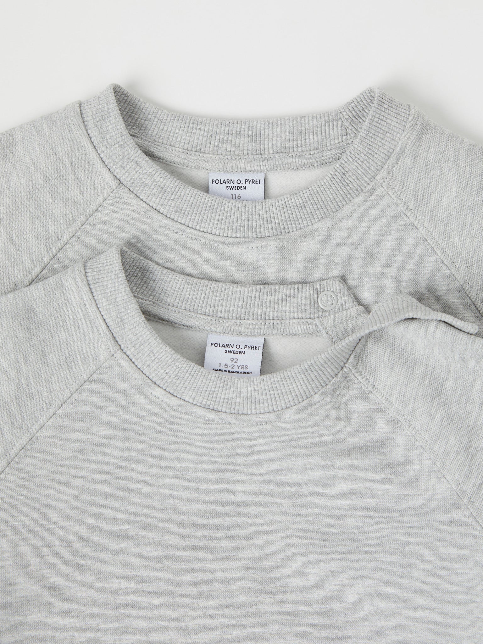 Grey Kids Sweatshirt from Polarn O. Pyret kidswear. Clothes made using sustainably sourced materials.