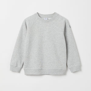 Grey Kids Sweatshirt from Polarn O. Pyret kidswear. Clothes made using sustainably sourced materials.