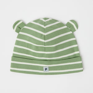 Green Fleece Lined Kids Winter Hat from the Polarn O. Pyret kidswear collection. The best ethical kids outerwear.