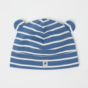 Blue Fleece Lined Kids Winter Hat from the Polarn O. Pyret kidswear collection. Ethically produced kids outerwear.