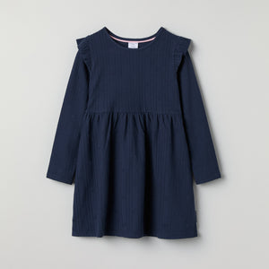 Jacquard Print Ribbed Kids Dress