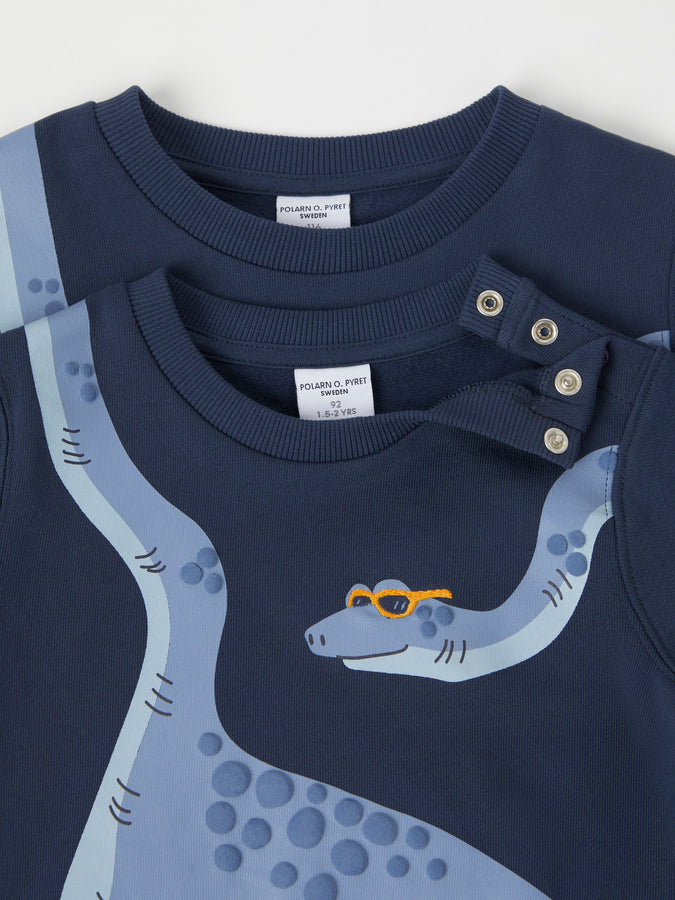 Dinosaur Print Kids Sweatshirt from Polarn O. Pyret kidswear. Clothes made using sustainably sourced materials.