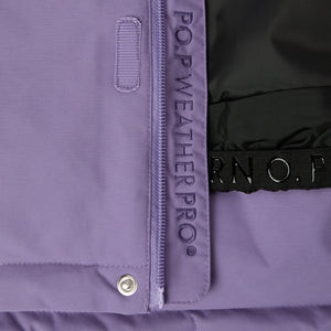 Purple Kids Padded Waterproof Coat from the Polarn O. Pyret kidswear collection. Ethically produced kids outerwear.