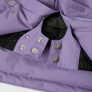 Purple Kids Padded Waterproof Coat from the Polarn O. Pyret kidswear collection. Ethically produced kids outerwear.