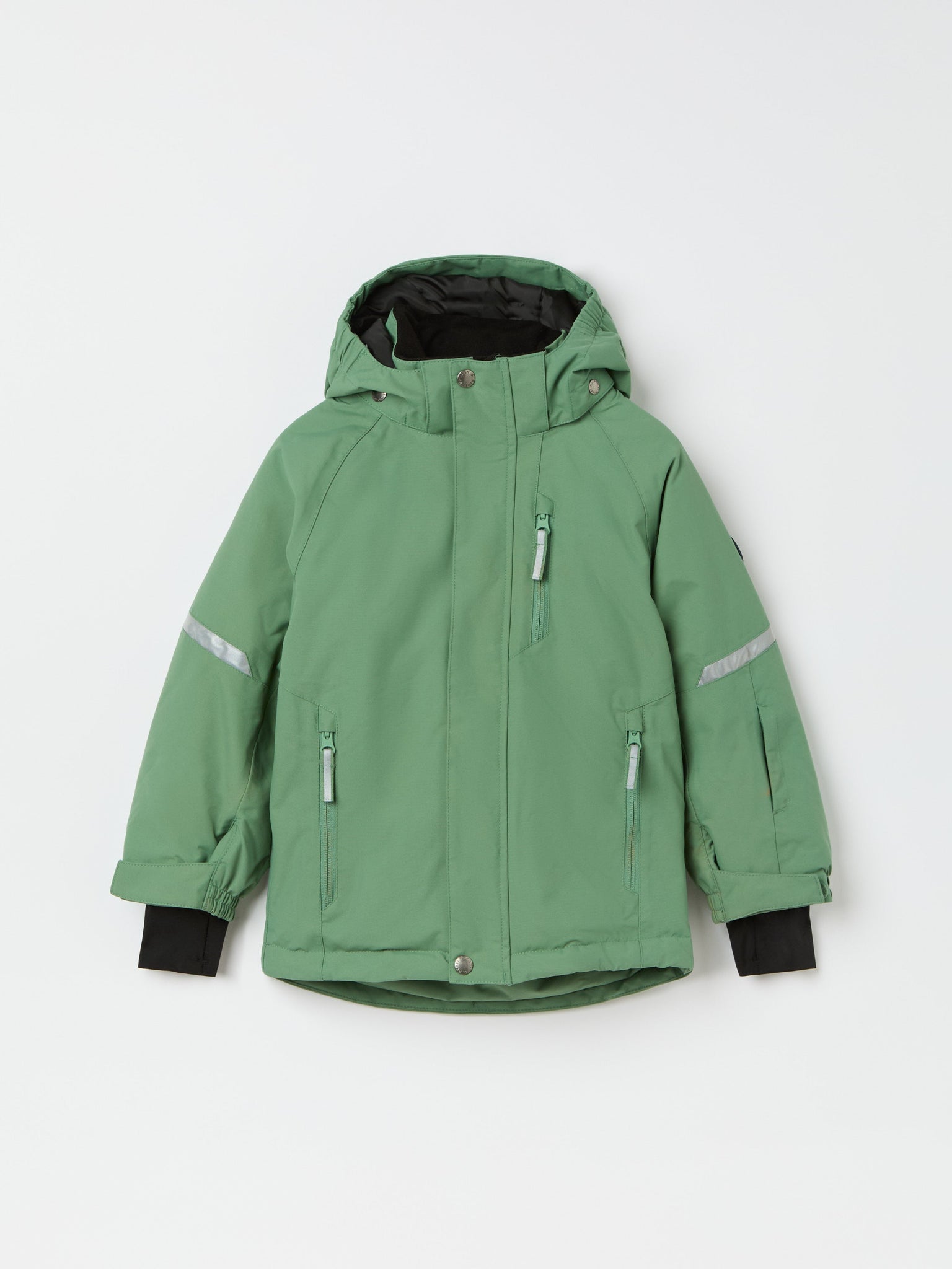 Green Kids Padded Waterproof Coat from the Polarn O. Pyret kidswear collection. Made using ethically sourced materials.